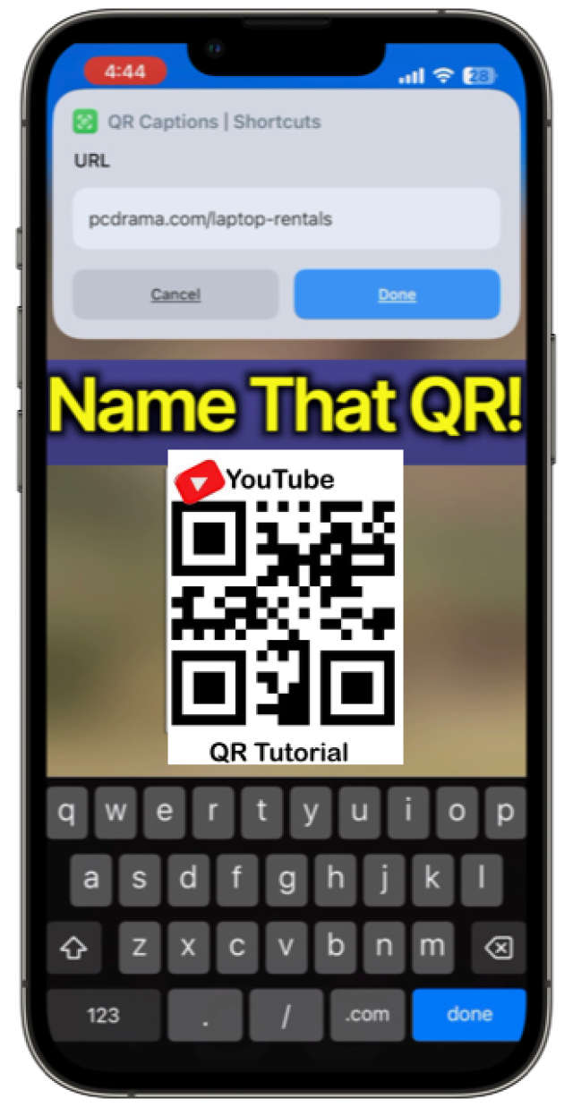 QR iOS Shortcut Tutorial